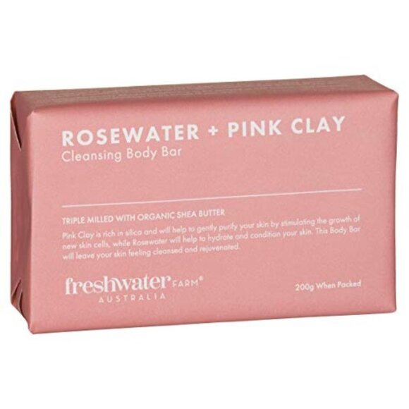Freshwater Farm Australia Other - Freshwater Farm Australia BODY BAR Cleansing Rosewater + Pink Clay 7oz